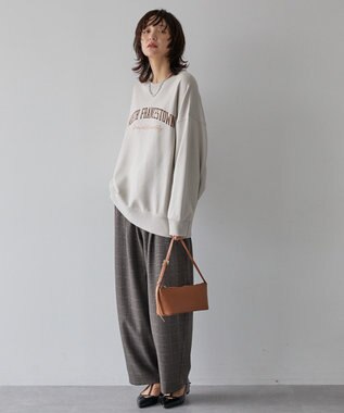 AMERICAN HOLIC 手書き風カレッジロゴ裏毛プルオーバー Beige