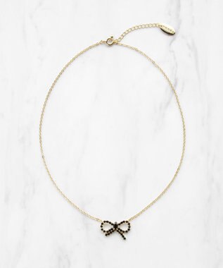 TOCCA GLITTER RIBBIN NECKLACE ネックレス ゴールド×ブラック系