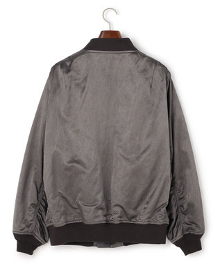 J.PRESS MEN 【J.PRESS ORIGINALS】Bleach Viscose Cotton Satin Flight Jacket / Japan Made グレー系