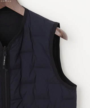 JOSEPH ABBOUD MOUNTAIN 【UNISEX】リバーシブルストレッチ ダウンベスト ネイビー系