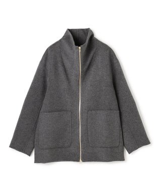 BEIGE， ZION / ウールスタンドカラーショートコート Charcoal
