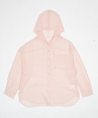 WEGO 【2026年春夏新作】シアーフードシャツ ライトピンク