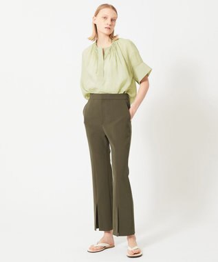 BEIGE， PAULOWNIA / フレアパンツ Khaki