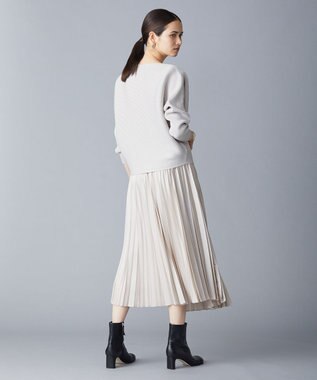 ICB 【洗える】 レザーライクプリーツスカート トープ系