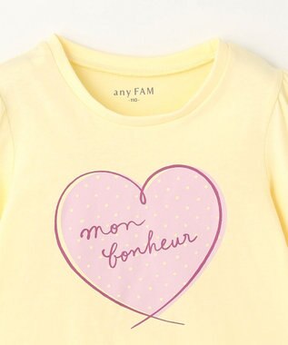 ANY KIDS 【WEB限定】7days プリント Tシャツ クリーム×ハートロゴ