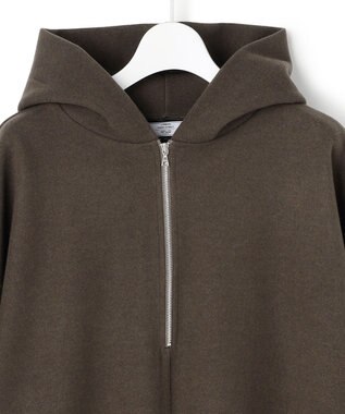 J.PRESS YORK STREET 【WOMEN】ウールライクジャージー フーデットロング ワンピース ブラウン系