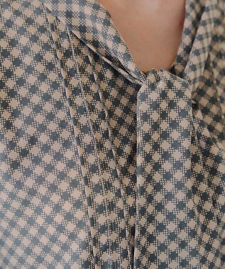 Tiaclasse 【洗える】ボウタイチュニック ベージュ