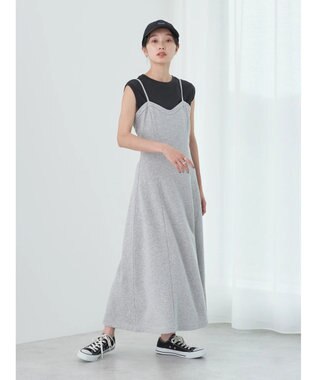 earth music&ecology スウェットキャミワンピース Gray Mixture