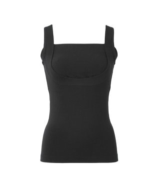 BRADELIS New York 【BRADELIS NewYork peace】綿混楽々dailyブラキャミ23  サラッと快適な補正ブラキャミ シェイパー ブラック