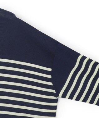 23区 【WEB限定カラーあり/洗える】ウーステッドウール ワイドシルエット ニット [WEB限定]ネイビー×アップル