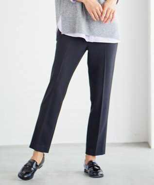 J.PRESS LADIES 【洗える】チェルビック テーパード パンツ