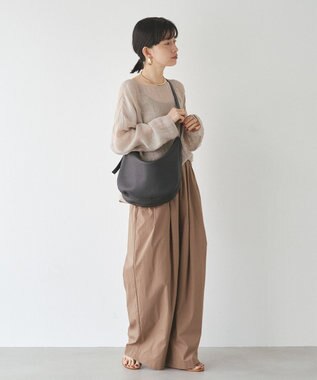 russet 【2025AW新作】シボレザーショルダーバッグ M(CE-1588) Black