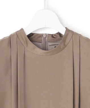 23区 S 【APPLAUDIR】ノーブルサテン リボンブーケレースコンビ ドレス ブラウン系