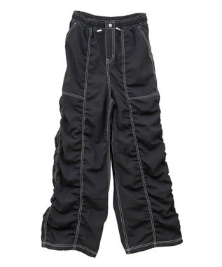 Green Parks ・ＳＵＧＡＲ　ＳＰＯＯＮ　配色ｓｔギャザーパンツ Black