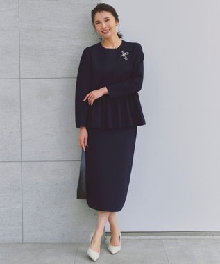 UNFILO BEAUTY FORM KNIT ペプラムセットアップ