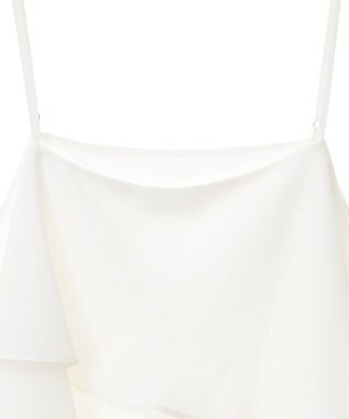 YECCA VECCA アシメラッフルオーバーキャミ White