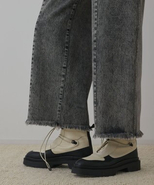 GRACE CONTINENTAL カーブデニムパンツ グレー