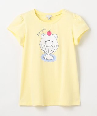ANY KIDS 【水で色が変わる】接触冷感 しろくま ミラクルプリント Tシャツ レモン