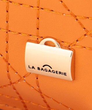 LA BAGAGERIE レザーステッチ　マルチポシェット オレンジ