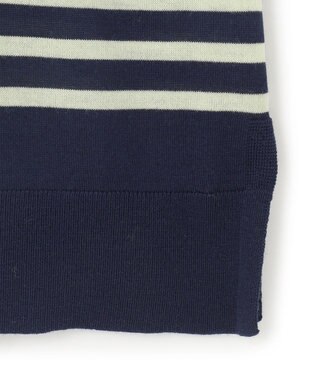 23区 【WEB限定カラーあり/洗える】ウーステッドウール ワイドシルエット ニット [WEB限定]ネイビー×アップル