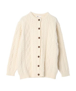 CRAFT STANDARD BOUTIQUE リサイクルポリエステルケーブルカーディガン Ivory