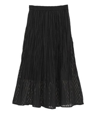 AMERICAN HOLIC カットジャガードプリーツスカート Black