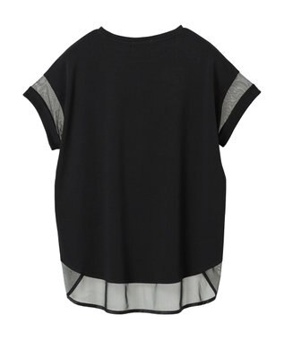 AMERICAN HOLIC 接触冷感チュールＭＩＸカットプルオーバー Black