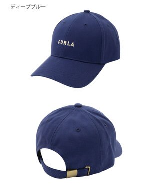 MOONBAT FURLA(フルラ) フロントロゴ刺繍キャップ UV ディープブルー