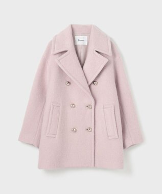 GRACE CONTINENTAL モヘヤシャギーPコート ピンク