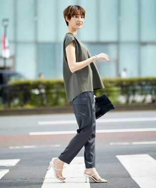 ICB 【WEB限定カラーあり・洗える】Calm カーゴパンツ チャコールグレー系