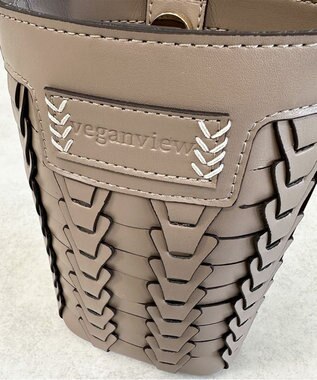 LA BAGAGERIE 【veganview】v piece mesh mini shoulder bag グレージュ