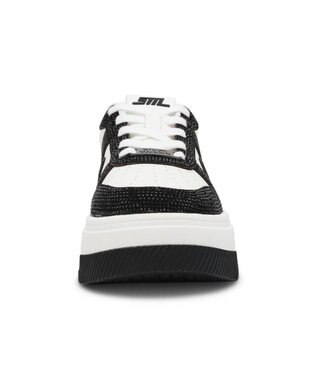 STEVE MADDEN DYNAMO-R スワロディテール厚底スニーカー ブラックホワイト