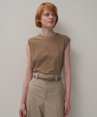 ATON FRESCA NUBUCK | レギュラーフィットタンクトップ BEIGE