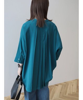 AMERICAN HOLIC 接触冷感バンドカラーチュニック Blue Green