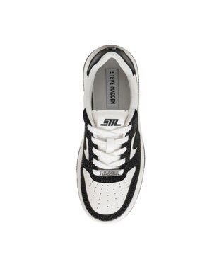 STEVE MADDEN DYNAMO-R スワロディテール厚底スニーカー ブラックホワイト