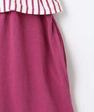 組曲 KIDS 【150-160㎝】マリンボーダー ワンピース ラズベリー