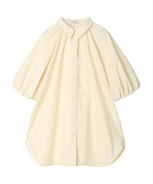 earth music&ecology パフスリーブチュニックブラウス Light Yellow
