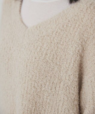 AMERICAN HOLIC ミニシャギーラメニットプルオーバー Ivory