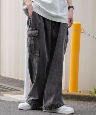 WEGO デニムカーゴパンツ ブラック