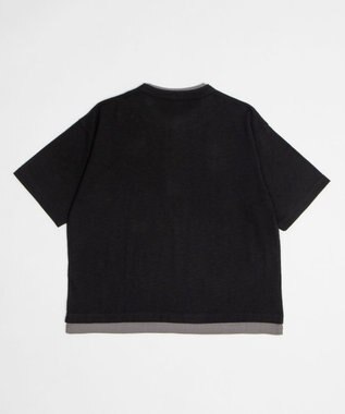 WEGO 【ユニセックス着用ITEM/MLサイズ展開】フェイクレイヤードヘンリーネックT（SS） ブラック