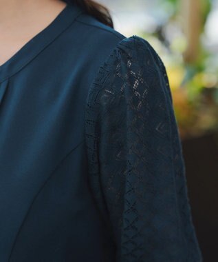 Tiaclasse レーススリーブワンピース グリーン