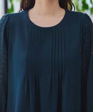 Tiaclasse レーススリーブワンピース グリーン