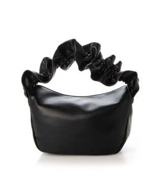 UNBILLION kakatoo フリルハンドルフラップショルダーバッグ ブラック