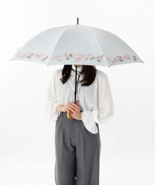 AURORA JILL STUART（ジル スチュアート）ミモザ刺しゅう晴雨兼用傘(長傘) オフホワイト