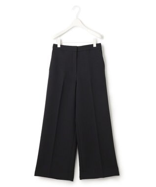 ICB 【洗える】トリプルクロスツイル ワイドパンツ ブラック系