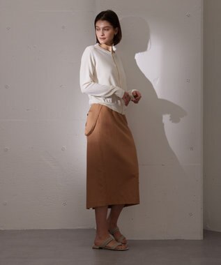 BEIGE， NADIA / ジップアップカーディガン Ecru