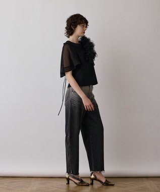 GRACE CONTINENTAL シアーケープカットトップ ブラック