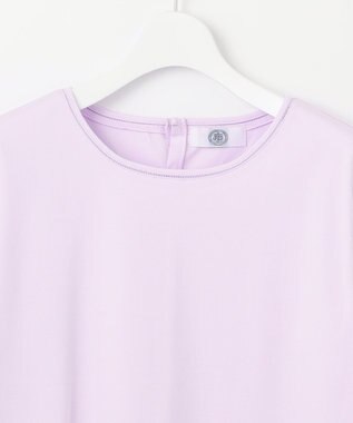 J.PRESS LADIES L 【WEB限定カラーあり】スムースジャージー 刺繍スリーブ カットソー ラベンダー系