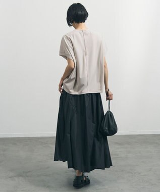 UNFILO コットンローン ボリュームスカート ブラック