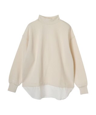 Green Parks 裏起毛ドッキングチュニック Off White